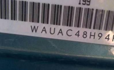 VIN prefix WAUAC48H94K0