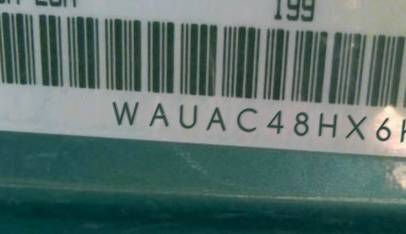 VIN prefix WAUAC48HX6K0