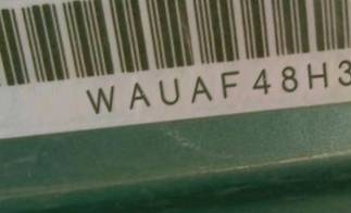 VIN prefix WAUAF48H37K0