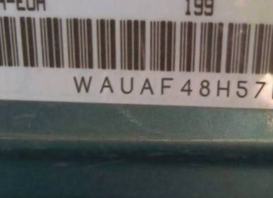 VIN prefix WAUAF48H57K0