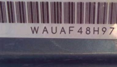 VIN prefix WAUAF48H97K0