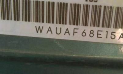 VIN prefix WAUAF68E15A5