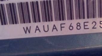 VIN prefix WAUAF68E25A4
