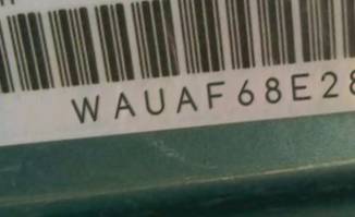 VIN prefix WAUAF68E28A0