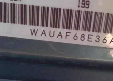 VIN prefix WAUAF68E36A0