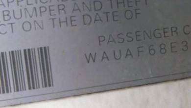 VIN prefix WAUAF68E38A0