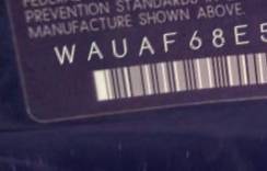 VIN prefix WAUAF68E55A5