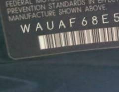 VIN prefix WAUAF68E56A0
