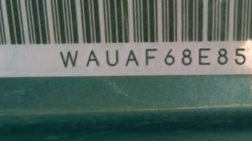 VIN prefix WAUAF68E85A5