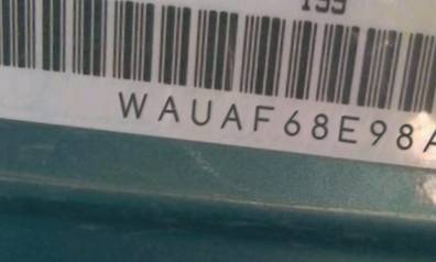 VIN prefix WAUAF68E98A1