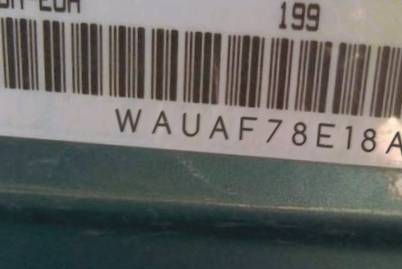 VIN prefix WAUAF78E18A1