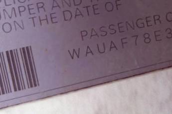 VIN prefix WAUAF78E35A5
