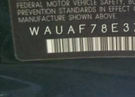 VIN prefix WAUAF78E37A2