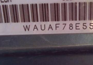 VIN prefix WAUAF78E55A5
