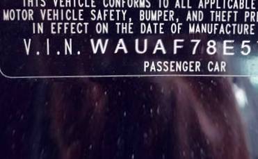 VIN prefix WAUAF78E57A1