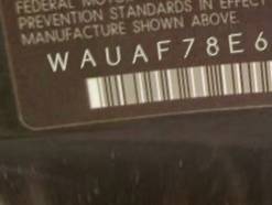 VIN prefix WAUAF78E66A2