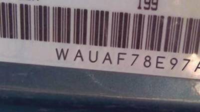 VIN prefix WAUAF78E97A2
