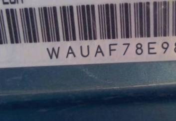 VIN prefix WAUAF78E98A1