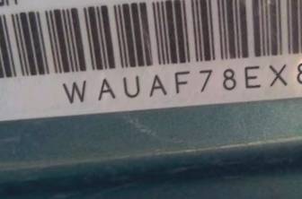 VIN prefix WAUAF78EX8A0