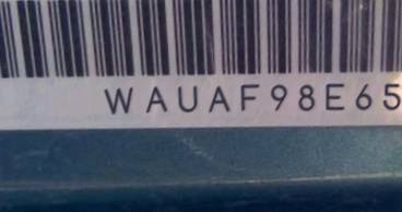 VIN prefix WAUAF98E65A5