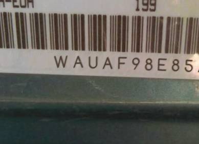VIN prefix WAUAF98E85A5