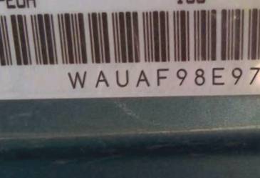 VIN prefix WAUAF98E97A2