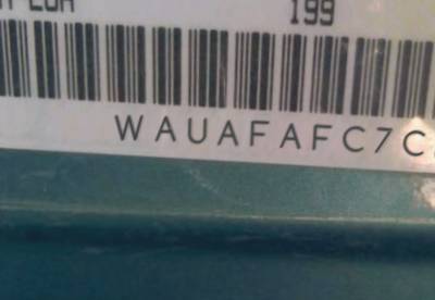 VIN prefix WAUAFAFC7CN0