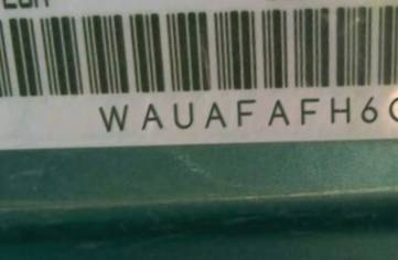 VIN prefix WAUAFAFH6CN0