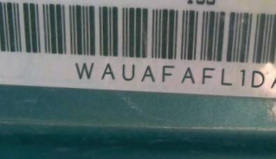 VIN prefix WAUAFAFL1DA1
