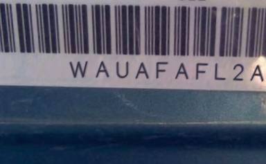 VIN prefix WAUAFAFL2AN0
