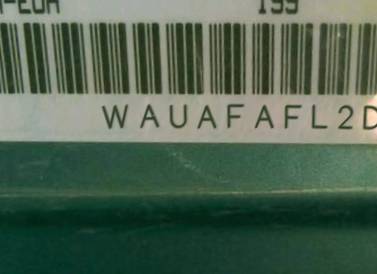 VIN prefix WAUAFAFL2DA0