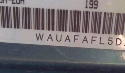 VIN prefix WAUAFAFL5DA1