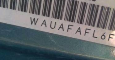 VIN prefix WAUAFAFL6FN0