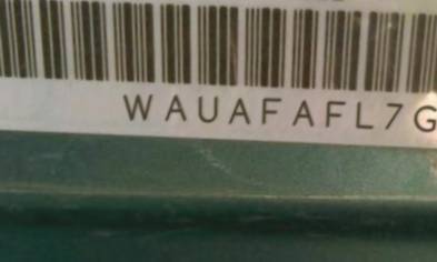 VIN prefix WAUAFAFL7GA0