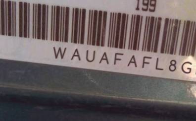 VIN prefix WAUAFAFL8GN0