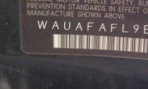 VIN prefix WAUAFAFL9EA1