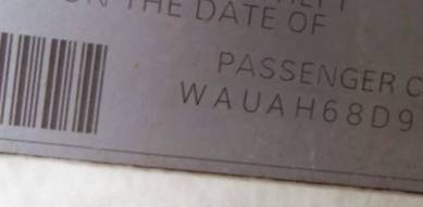 VIN prefix WAUAH68D91A1