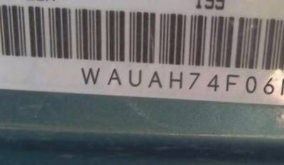 VIN prefix WAUAH74F06N1