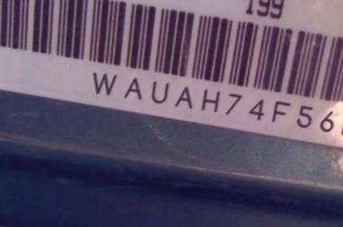 VIN prefix WAUAH74F56N1