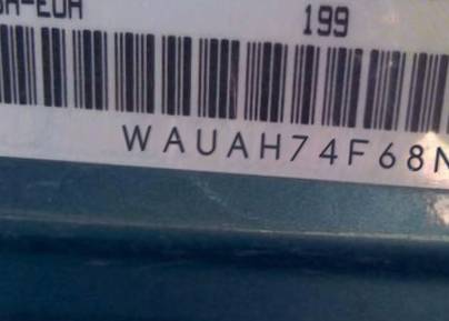 VIN prefix WAUAH74F68N1