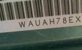 VIN prefix WAUAH78EX6A2