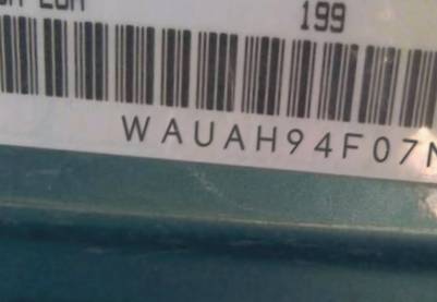 VIN prefix WAUAH94F07N0