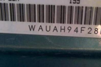 VIN prefix WAUAH94F28N0