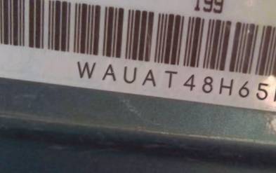 VIN prefix WAUAT48H65K0