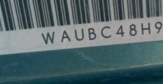 VIN prefix WAUBC48H95K0