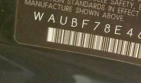 VIN prefix WAUBF78E46A2