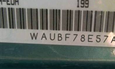 VIN prefix WAUBF78E57A1