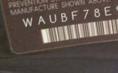 VIN prefix WAUBF78E96A1