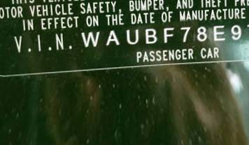 VIN prefix WAUBF78E97A2