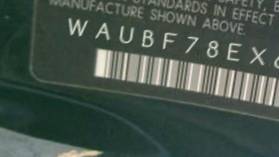 VIN prefix WAUBF78EX6A1